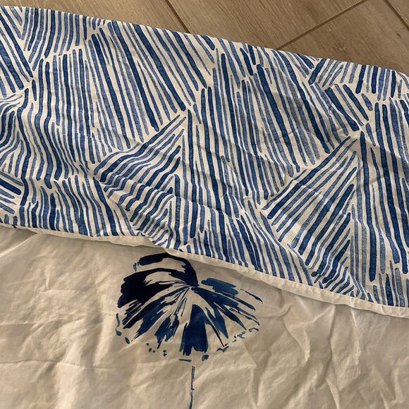 Yves Delorme Florida Duvet Cover Queen 100% Cotton 87x99 + Shams Palm - Picture 4 of 13